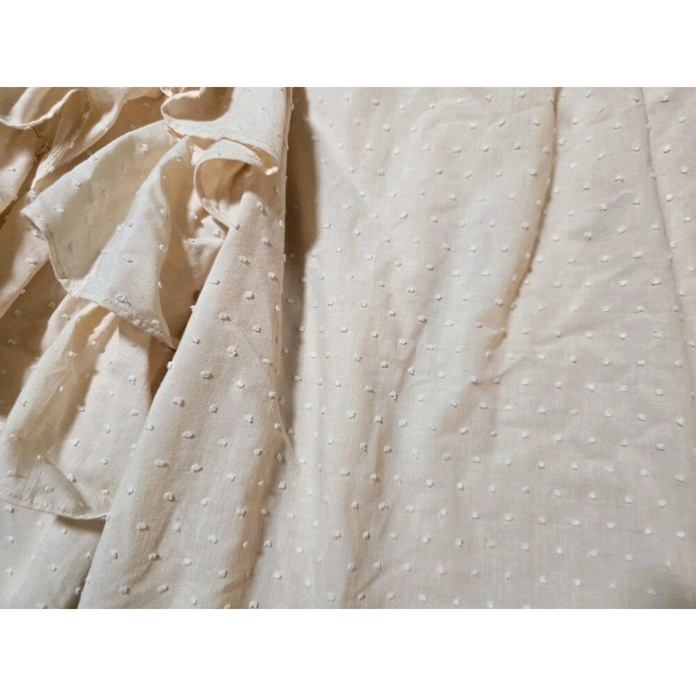 Karlie Blush Swiss Dot Ruffle Balloon Sleeve Top Feminine Coquette Large - Picture 3 of 7